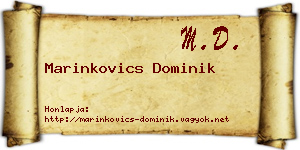 Marinkovics Dominik névjegykártya